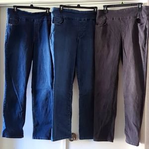 Gloria Vanderbilt Amanda pull-on jeans -lot of 3 SAVE $100!